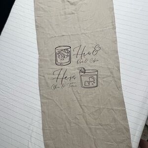 Beige His & Hers Drink Canvas for Weddings